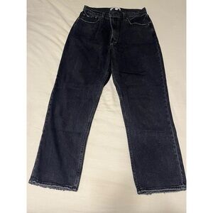 Abercrombie & Fitch Curve Love Faded Black 30L Ankle Straight Ultra High Rise